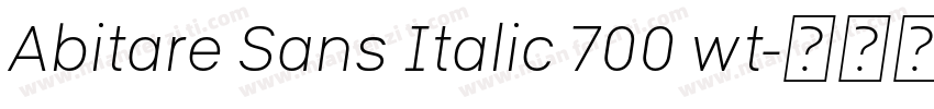 Abitare Sans Italic 700 wt字体转换